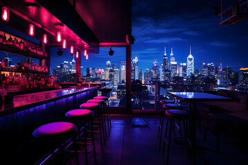 Rooftop Bar with Stunning Nighttime Views