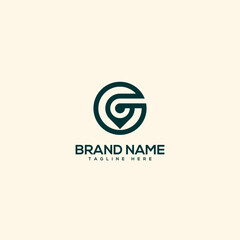 Obraz premium Abstract letter G and location. Flat vector logo design template element.