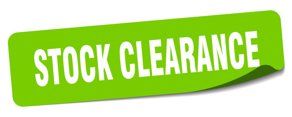 stock clearance sticker. stock clearance label