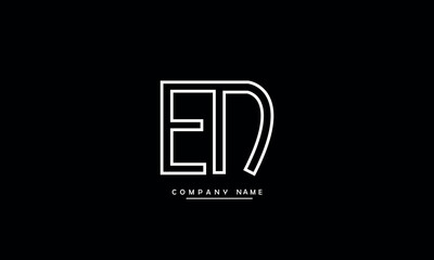 NE, EN, N, E Abstract Letters Logo Monogram