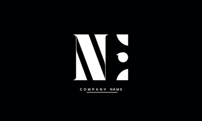 NE, EN, N, E Abstract Letters Logo Monogram