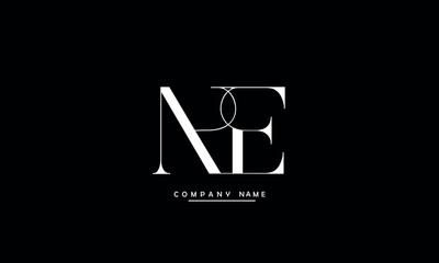 NE, EN, N, E Abstract Letters Logo Monogram
