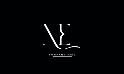 NE, EN, N, E Abstract Letters Logo Monogram