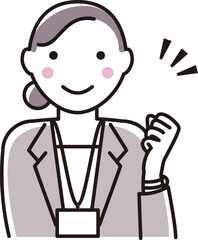 Illustration of a business woman (support)