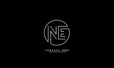 NE, EN, N, E Abstract Letters Logo Monogram