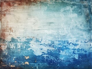 Distressed Blue and White Painted Grunge Texture Background