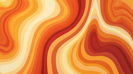 Obraz premium Peach & burnt orange clours retro groovy background vector presentation design