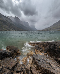 St Mary lake in a Storm, Glacier National Park, Montana