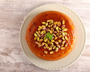 Apricot pistachio and olive oil cake