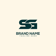 Creative unique monogram letter SG GS logo design template. Initials Business logo.