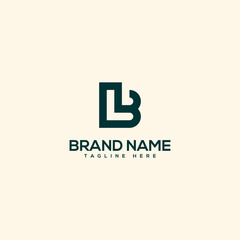 Creative unique monogram letter LB BL logo design template. Initials Business logo.