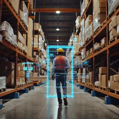 Zelfklevend Fotobehang Revolutionizing Warehouse Management with AI Video Analytics © Arnolt