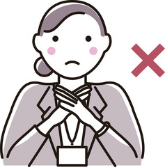  Illustration of a business woman (incorrect answer)