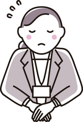  Illustration of a business woman (apologize)