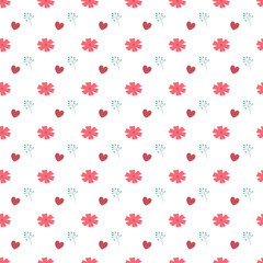 Free vector valentine flowers pattern design .