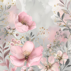 Blumen zum Dekorieren einer Hochzeitskarte, Pfingstrosen, hellrosa Aquarell Stil, einzelne Gestecke 13