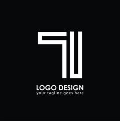 QU QU Logo Design, Creative Minimal Letter QU QU Monogram