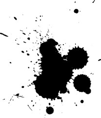 black ink brushed splash splatter abstract background
