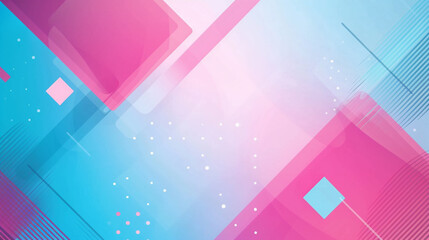 Obraz premium Sky blue & bubblegum pink geometric background vector presentation design. PowerPoint and Business background.