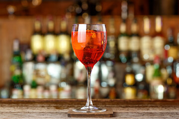 Italian aperitif with aperol tincture