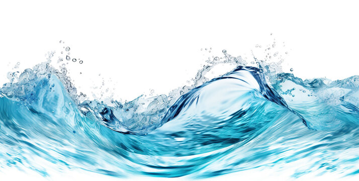 Dynamic wave of sea water, cut out