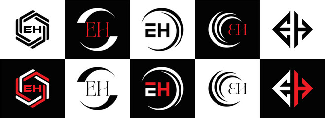 EH logo. E H design. White EH letter. EH, E H letter logo design. Initial letter EH linked circle uppercase monogram logo. E H letter logo vector design. top logo, Most Recent, Featured,