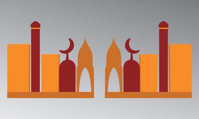  islamic event gate design vector