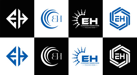 EH logo. E H design. White EH letter. EH, E H letter logo design. Initial letter EH linked circle uppercase monogram logo. E H letter logo vector design. top logo, Most Recent, Featured,