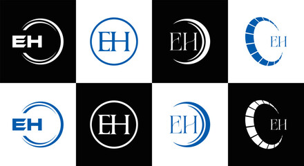 EH logo. E H design. White EH letter. EH, E H letter logo design. Initial letter EH linked circle uppercase monogram logo. E H letter logo vector design. top logo, Most Recent, Featured,