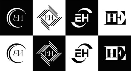 EH logo. E H design. White EH letter. EH, E H letter logo design. Initial letter EH linked circle uppercase monogram logo. E H letter logo vector design. top logo, Most Recent, Featured,