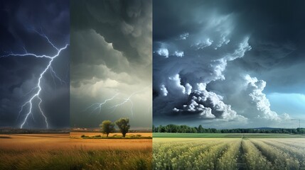 A collage concept for the weather
