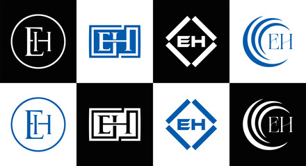 EH logo. E H design. White EH letter. EH, E H letter logo design. Initial letter EH linked circle uppercase monogram logo. E H letter logo vector design. top logo, Most Recent, Featured,