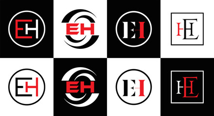 EH logo. E H design. White EH letter. EH, E H letter logo design. Initial letter EH linked circle uppercase monogram logo. E H letter logo vector design. top logo, Most Recent, Featured,