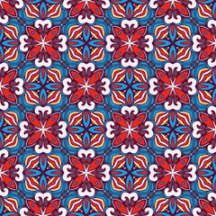 indian block abstract flower  pattern wallpaper, fabric