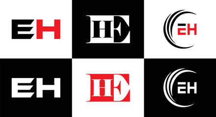EH logo. E H design. White EH letter. EH, E H letter logo design. Initial letter EH linked circle uppercase monogram logo. E H letter logo vector design. top logo, Most Recent, Featured,