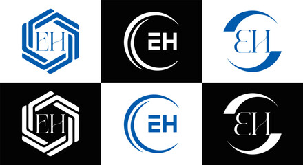 EH logo. E H design. White EH letter. EH, E H letter logo design. Initial letter EH linked circle uppercase monogram logo. E H letter logo vector design. top logo, Most Recent, Featured,