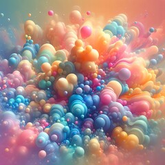 A soft pastel colorful abstract background of a colorful liquid - obrazy, fototapety, plakaty