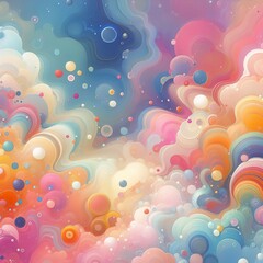 A soft pastel colorful abstract background of a colorful liquid