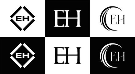 EH logo.  design. White EH letter. EH,  letter logo design. Initial letter EH linked circle uppercase monogram logo.  letter logo vector design. top logo, Most Recent, Featured,