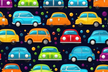 seamless pattern of cars