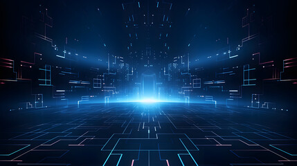 Fototapeta premium Abstract technology background Hi-tech communication concept futuristic digital innovation background vector illustration