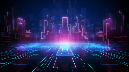 Fototapeta premium Abstract technology background Hi-tech communication concept futuristic digital innovation background vector illustration