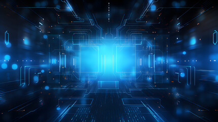 Naklejka premium Abstract technology background Hi-tech communication concept futuristic digital innovation background vector illustration