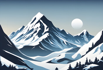 Snowy mountain