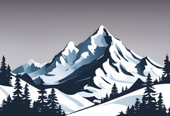 Snowy mountain