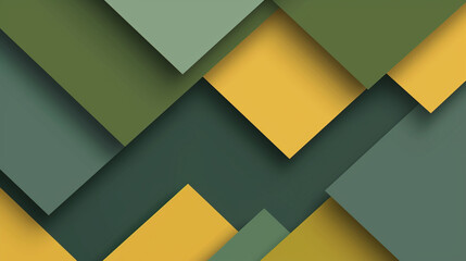 Mustard, sage, & forest green abstract shape background vector presentation design. PowerPoint and Business background.