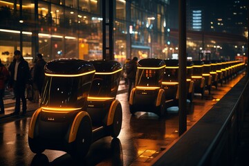 Modern City Delivery. Autonomous Robots Transporting Packages in Urban Environment.