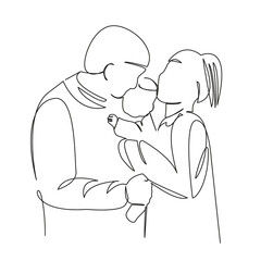 mom dad and baby in arms