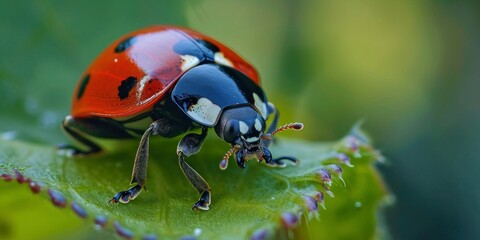 Obraz premium macro close up ladybug insect