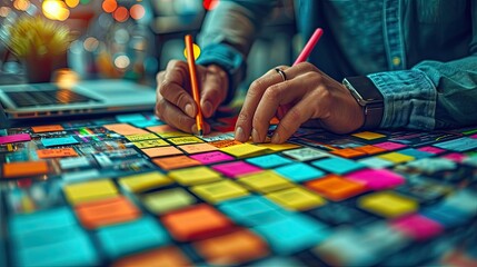 Unleashing Creativity: Exploring Vibrant Brainstorming Techniques for Colorful Results - obrazy, fototapety, plakaty